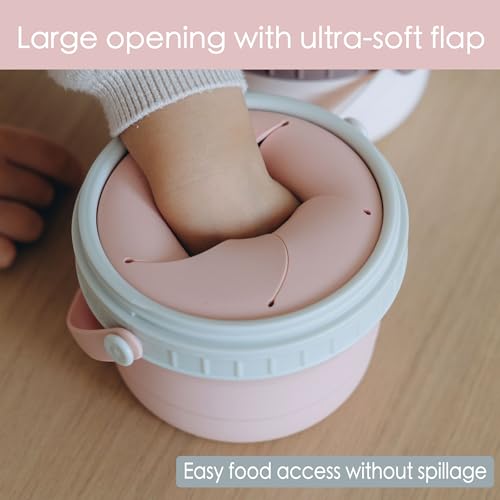 No Spill Silicone Toddler Snack Containers (12 Ounce)
