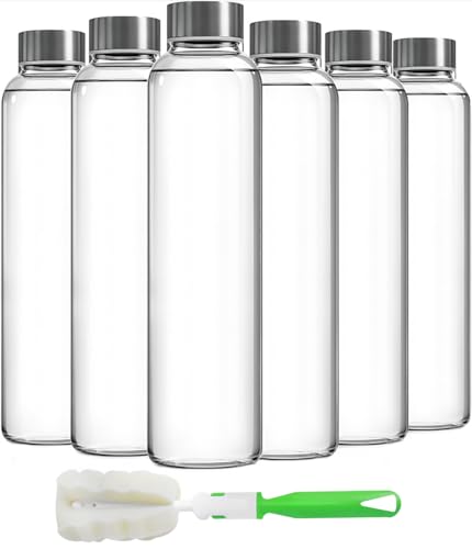 Clear Glass Bottles with Lids