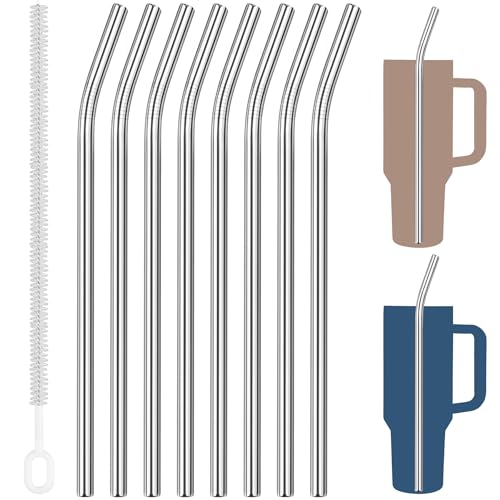 8PCS Stainless Steel Straws Fit for 40oz Stanley Tumblers (8 Count)