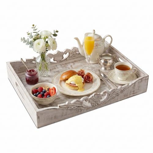 Orchid Mango Wood Serving Tray