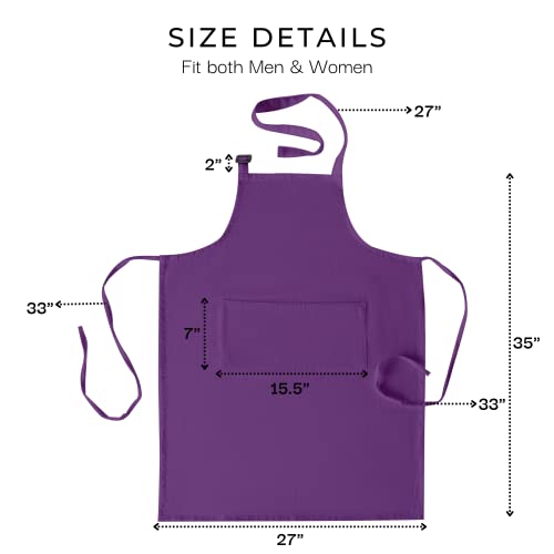 Pack of 2 Kitchen Aprons for Women with pockets 35x27 Inches Vintage Hairstylish aprons for Men