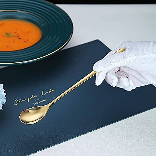 Gold Long Handle Coffee Spoons (6 Count)