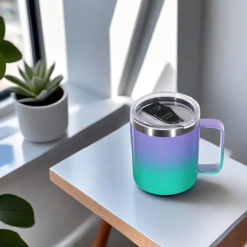 14oz Insulated Stainless Steel Coffee Mug with Lid Bulk 4 Pack (4 Count)
