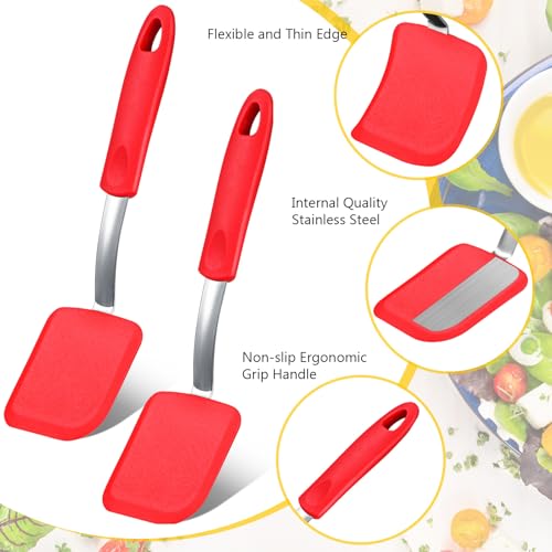 2 Pcs Mini Silicone Cookie Brownie Spatula (2 Count)