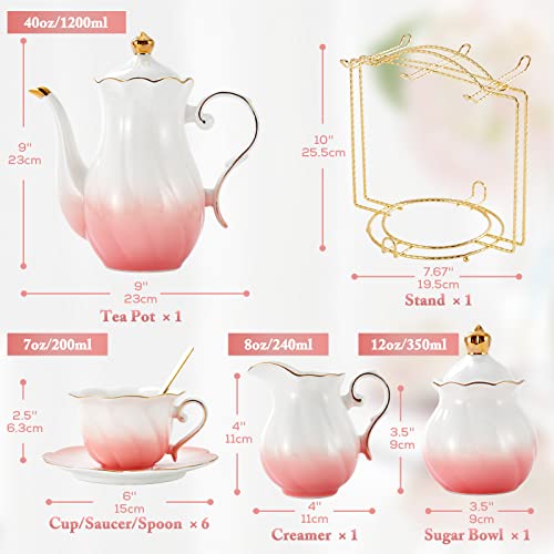 22 pcs Porcelain Tea Set for 6