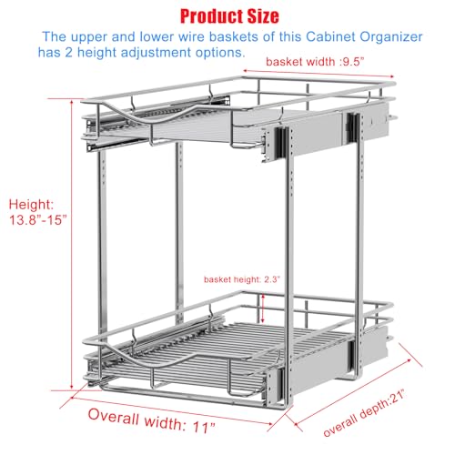 2 Tier Pull Out Cabinet Organizer
