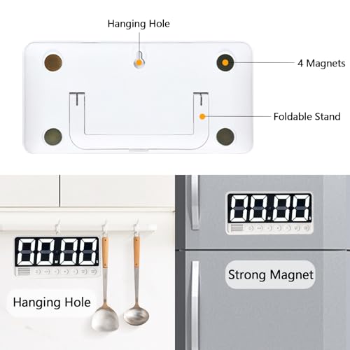 Digital Kitchen Timer with Extra Large Display White