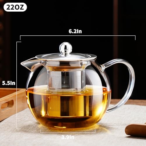 Glass Teapot Stovetop 22 OZ