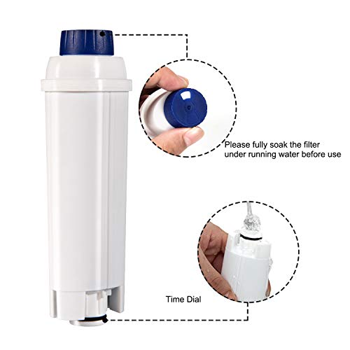 4 Pack Water Filter Compatible with De'Longhi Coffee Machine (4 Count)