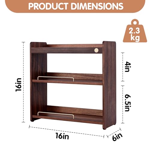 Coffee Mug Holder Wooden Cup Rack Mug Display Shelf Coffee Cup Holder for Countertop with 3 Tier Wood Coffee Mugs Holder for Kitchen Coffee Cup Storage