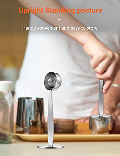 Two-in-One Stainless Steel Coffee Scoop Tamping Spoon