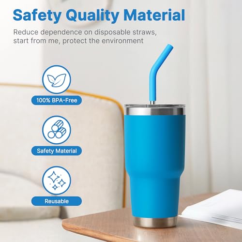 Metal Straws Reusable With Silicone Tips