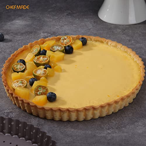 9.5 Inch Round Tart Pan with Holes Removable Loose Bottom