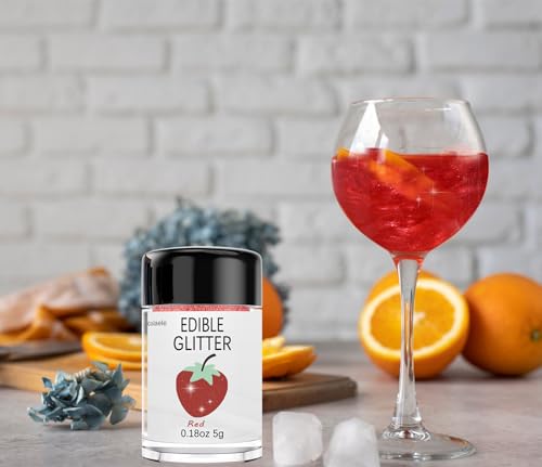 Red Edible Glitter Glimmer Powder for Cakes Drinks