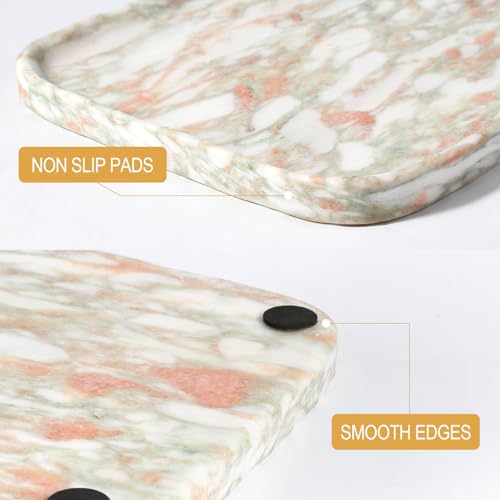 Marble Tray 12"x8" Marble Vanity Tray for Countertop Bathroom Kitchen Dresser