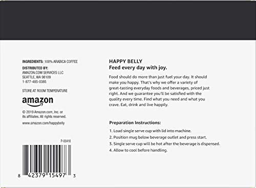 Amazon Brand Happy Belly Dark Roast Coffee Pods (100 Count)