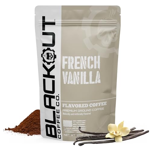 Blackout Coffee French Vanilla Flavored Ground Coffee (12 Ounce)