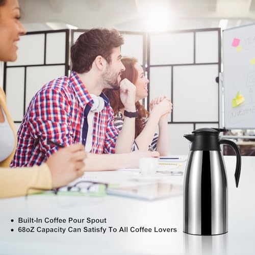 ThermoCafe 70 Oz Double Walled Vacuum Insulated Stainless Steel Carafe