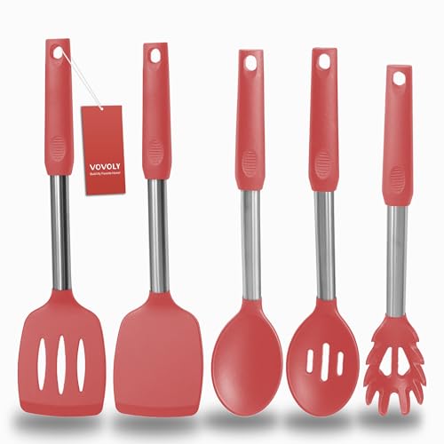 Silicone Spatula and Cooking Spoon (5 Count)