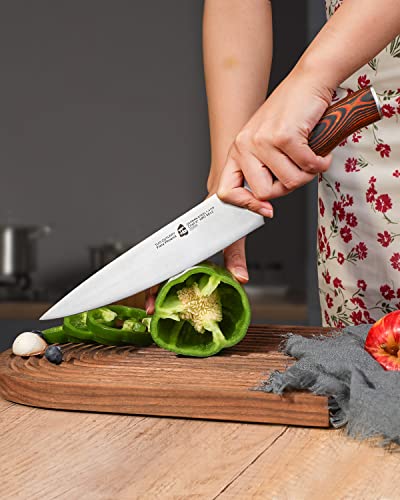 Chef Knife 8 inch Sharp Kitchen Knife with Pakkawood Handle