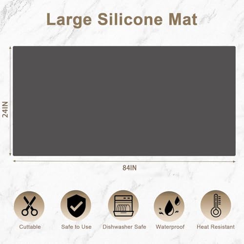 84''x24'' Large Silicone Mat for Kitchen Counter