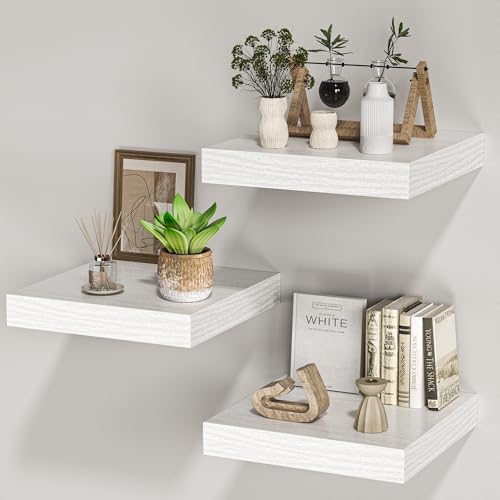 Square Floating Shelves for Wall (3 Count)