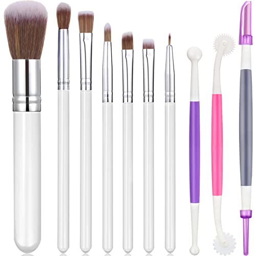10 Pcs Food Safe Paint Brushes Fondant Tools Cake Painting (10 Count)