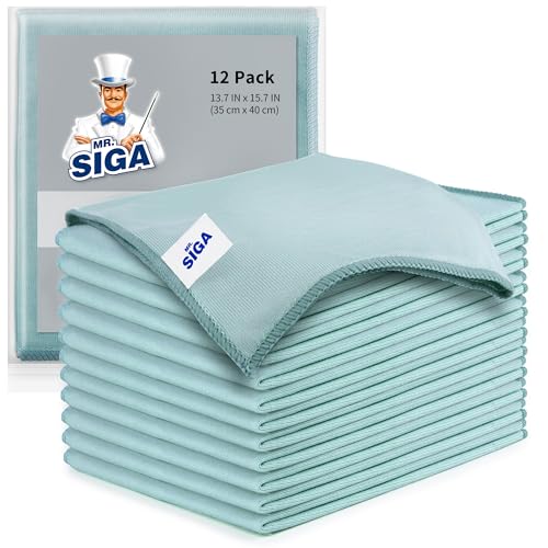 Ultra Fine Microfiber Cloths for Glass (12 Count)