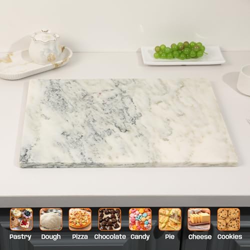Marble Cheese and Pastry Board 16x20 Inch White Marble Board Large ﻿