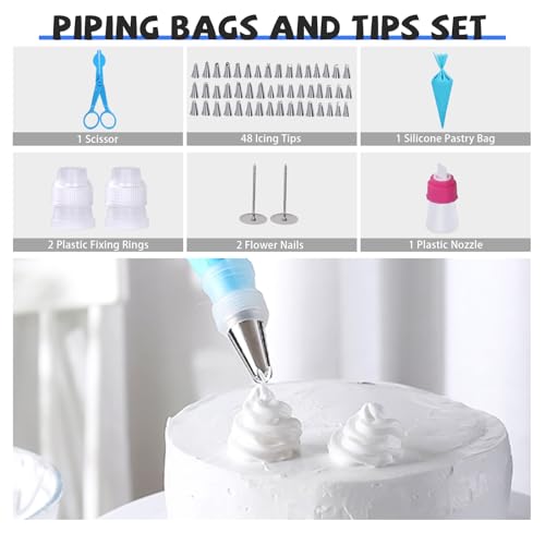 Cake Decorating Supplies Kit 60pcs (60 Count)