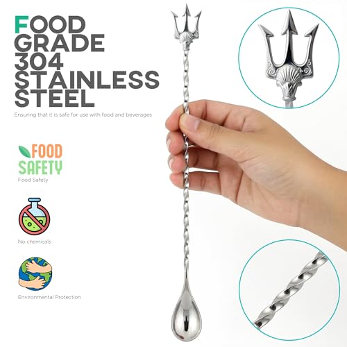Bar Spoon 12'' Stainless Steel Cocktail Spoon