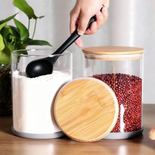 Set of 2 Large Glass Food Storage jar