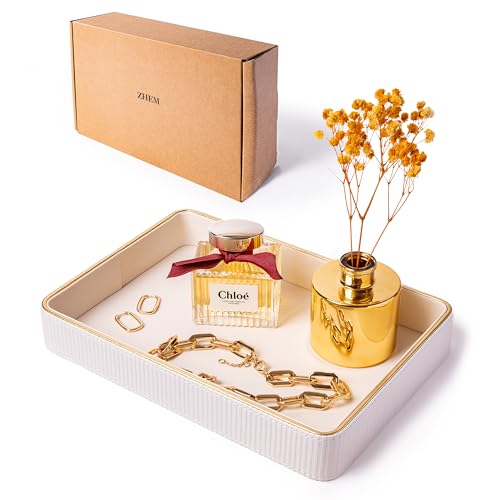 Night Stand Bedside Perfume Organizer Catchall Vanity Tray for Dresser Catch All