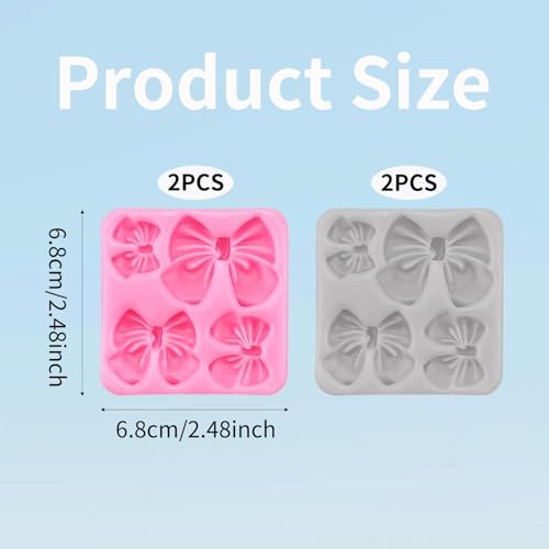 4Pcs Silicone Bow Molds for Cakes (4 Count)