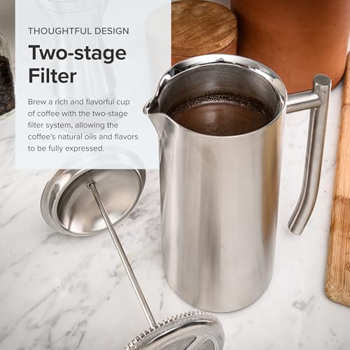 Coffee Press Stainless Steel French Press Coffee Maker