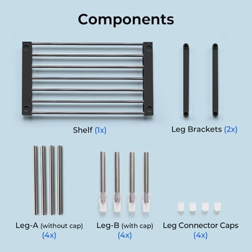 Set of 1 Expandable Cabinet Organizer 11.8~19.6 x 7.8 x 6~9 Black