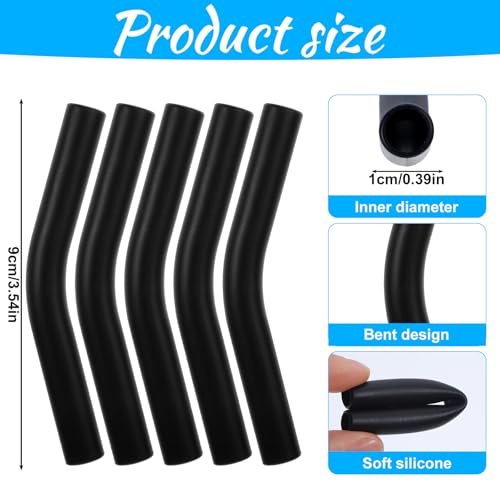 5 Pcs Silicone Straw Tips (5 Count)