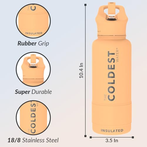 Coldest Insulated Water Bottle with Straw Lid