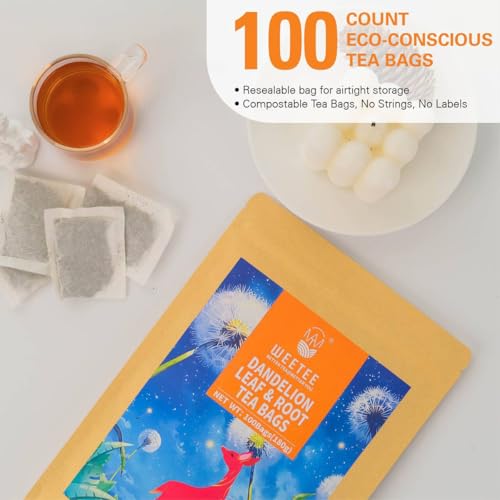 Dandelion Leaf & Root Tea Bags 100ct (100 Count)