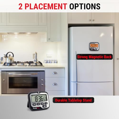 TM01(2 Pack) 2-in-1 Kitchen Timers for Cooking with Clock Mode (2 Count)