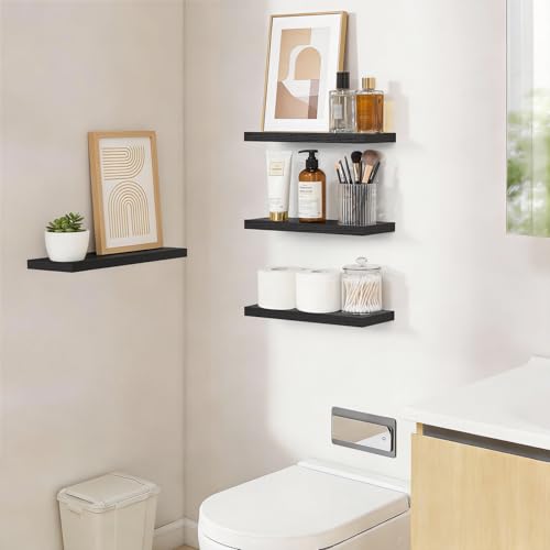 Black Floating Shelves 15.7in