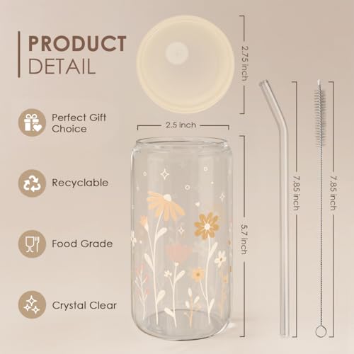 Flower Glass Can