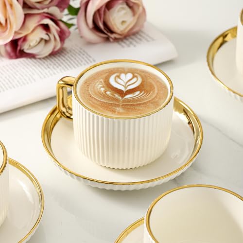 Cappuccino Cups with Saucers