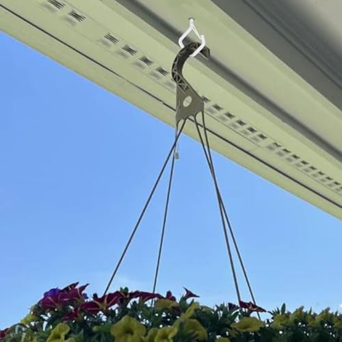 50 PCS White Eye Screw Hooks for Hanging Heavy Duty with Safety Buckle.Metal Ceiling Hooks for Hanging Plants Cup Wind Chime Bird Feeders Patio Lights At Indoor&Outdoor (50 Count)