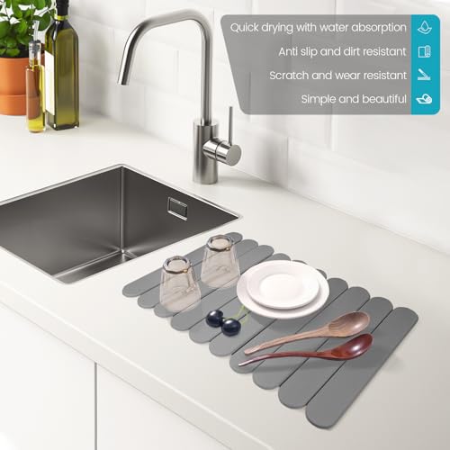 Extral Large Quick Dry Stone Drying Mat for Kitchen Counter