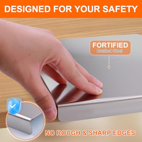 Stainless Steel Countertop Cutting Board for Kitchen (2 Count)