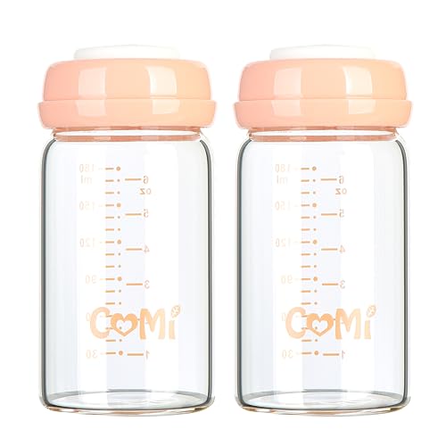 Wide Neck Glass Breastmilk Collection n Storage Bottle (2 Count)