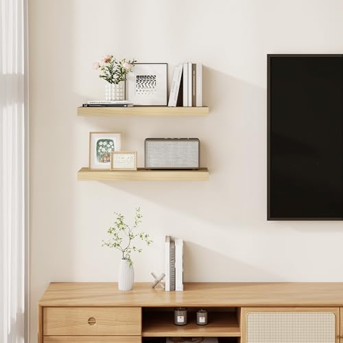Rustic Floating Shelves for Home Decor (2 Count)
