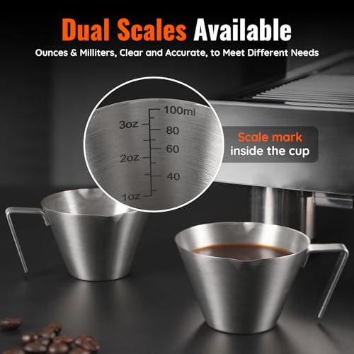 4 Pack Stainless Steel Espresso Shot Cup