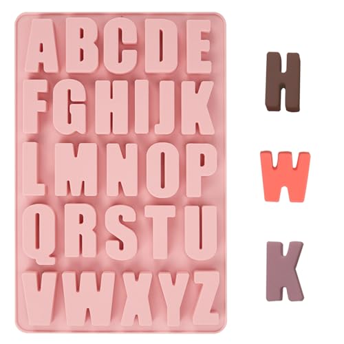 1 Pcs 26 Cavities Silicone Alphabet chocolate letter molds